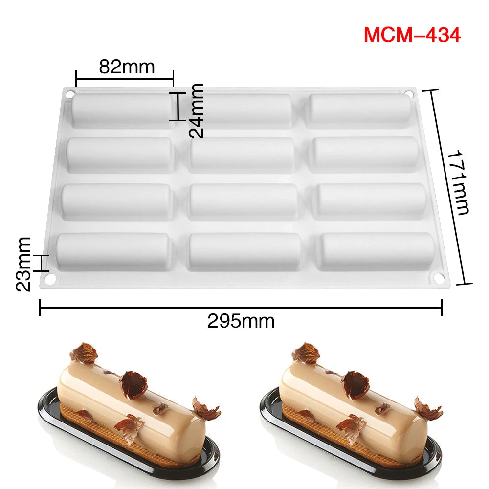 Ovale Silikon Kuchenform für Mousse und Dessert backen bis 230 Grad
