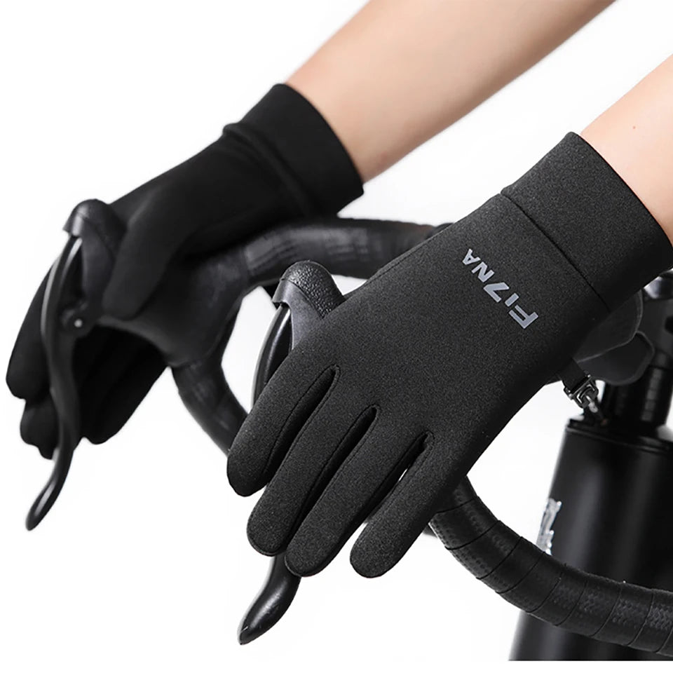 Winter-Fahrradhandschuhe Herren Damen wasserdicht warm Touchscreen M-XL