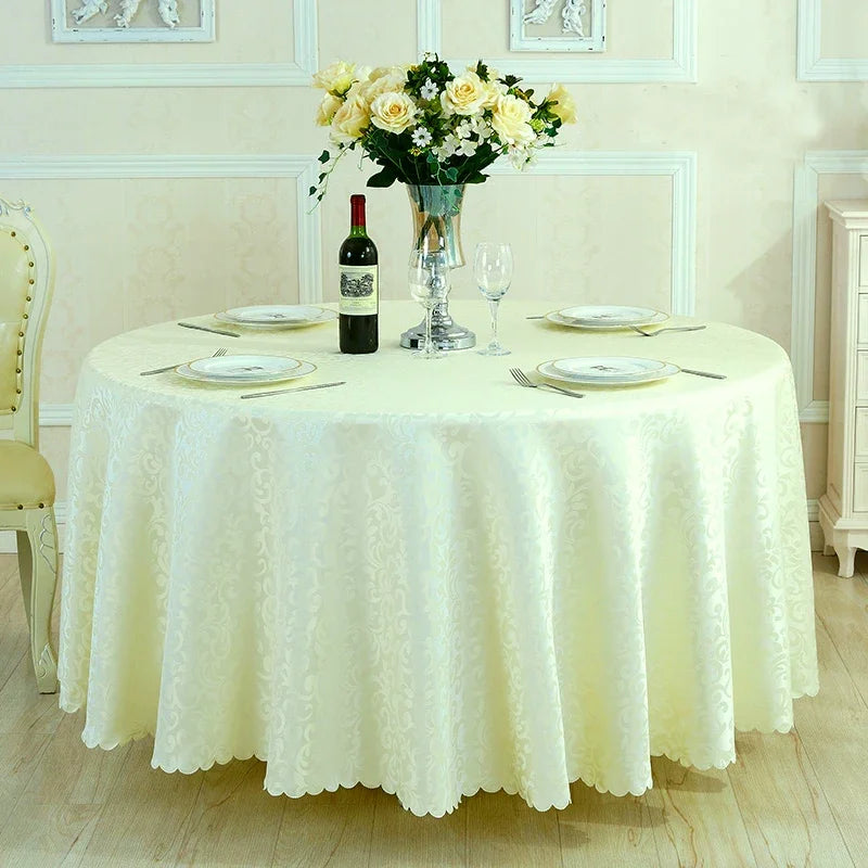 Runde wasserdichte Jacquard Tischdecke für Hotel Hochzeit Party