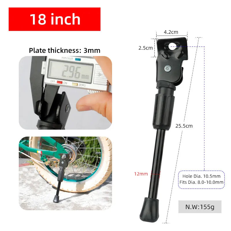 Kinder Fahrrad Seitenständer für 12-20 Zoll Laufräder - Stabiler Parkplatz