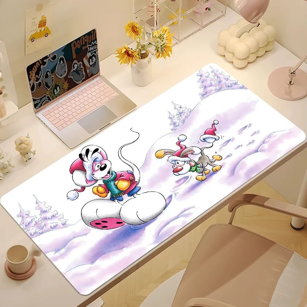 Großes Cartoon Mauspad rutschfest mit Handgelenkstütze ergonomisch Büro