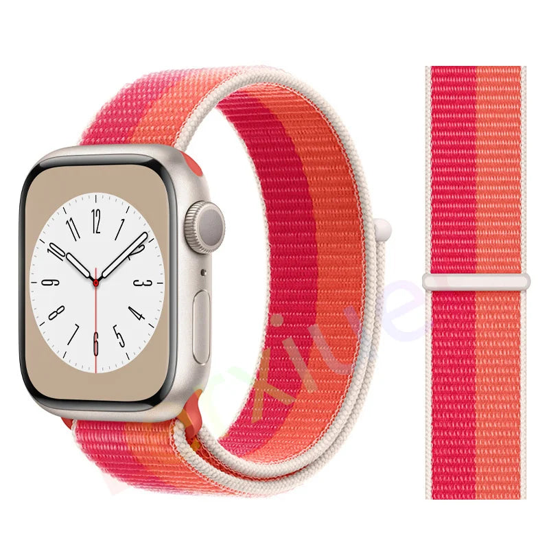 Nylon Schlaufenarmband für Apple Watch alle Serien und Größen