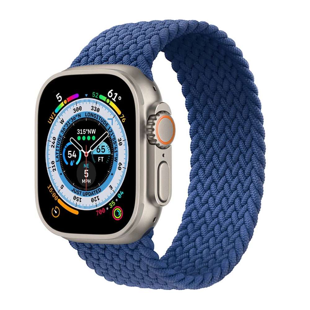 Geflochtenes Solo Loop Ersatzarmband für Smartwatch 38-49mm Unisex