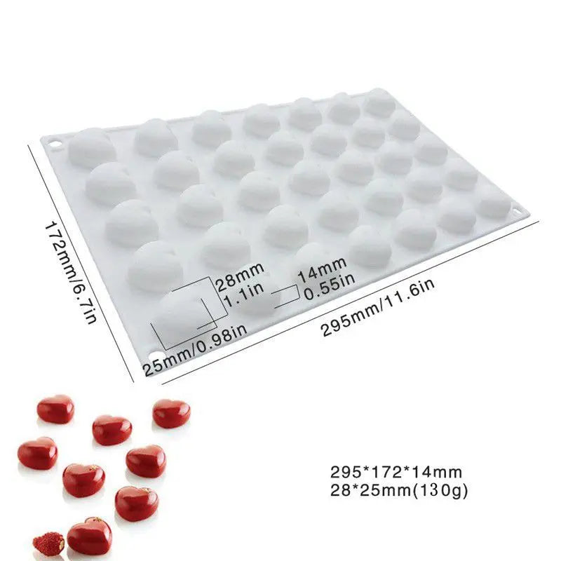 3D Silikonform Herz Diamant für Kuchen Dessert Seife und Kerzen