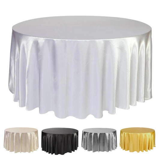 Elegante runde Satin Tischdecke für besondere Anlässe