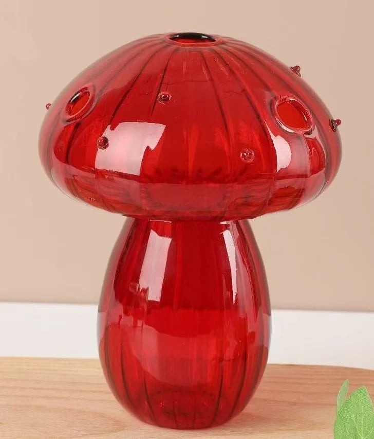 Dekorative Pilzglasvasen für Pflanzen und Blumen, Büro und Heim