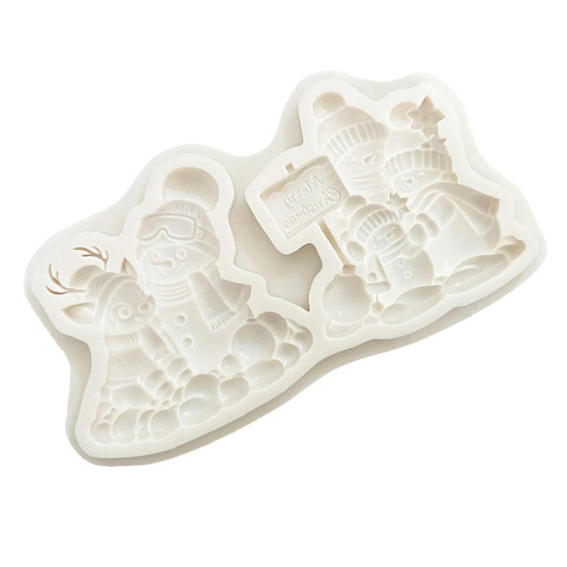 Silikon Backform Schneemann für Cupcakes und Fondant Dekoration