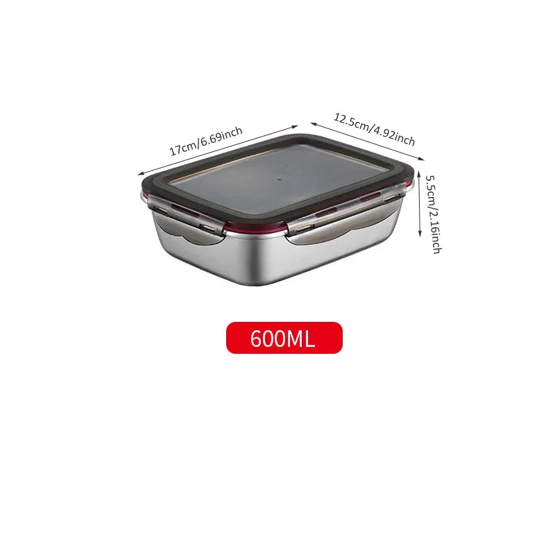 Edelstahl Bento Lunchbox Auslaufsicher – Tragbare Lebensmittel Aufbewahrung 304