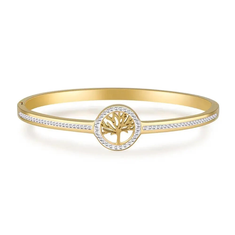 Baum des Lebens Armband aus Edelstahl für stilvolles Glück