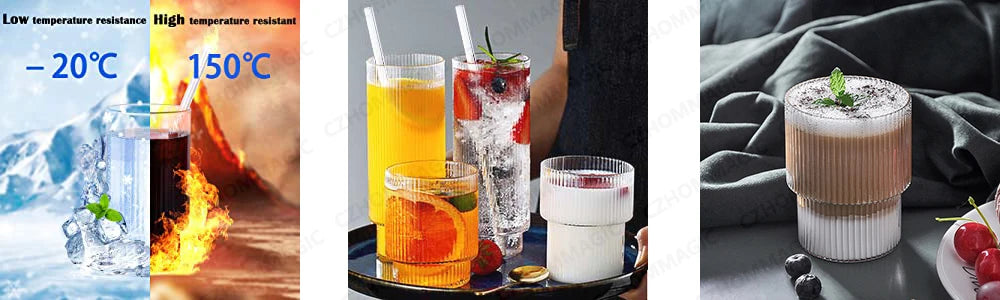 Hitze beständige transparente Kaffeetasse aus Glas für Tee Saft und Milch-Yabubest - Home & More