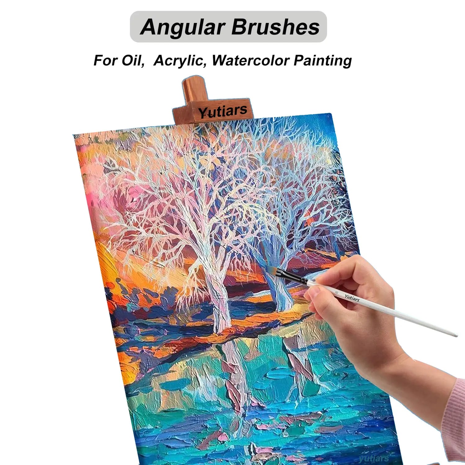 Vielseitiges 12 Teiliges Aquarell Pinselset mit Holzgriff