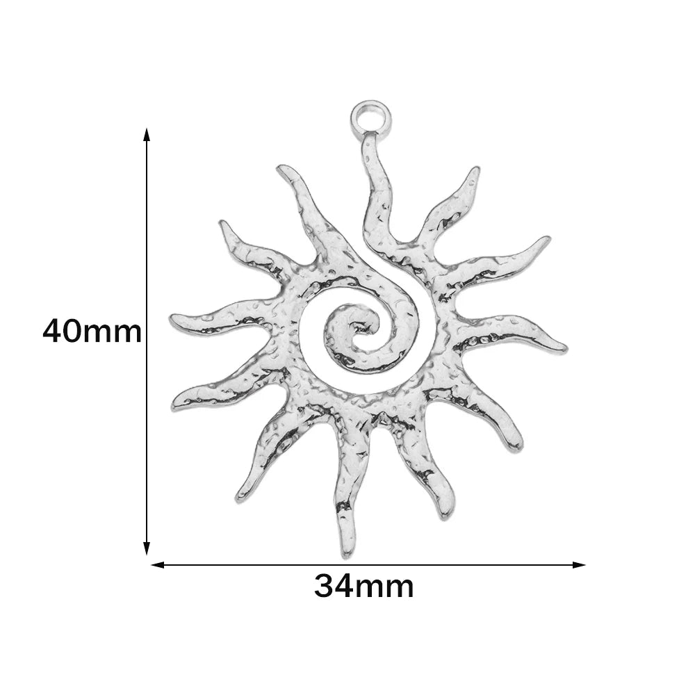 5er Set Edelstahl Charms Gold für Schmuckherstellung DIY Zubehör
