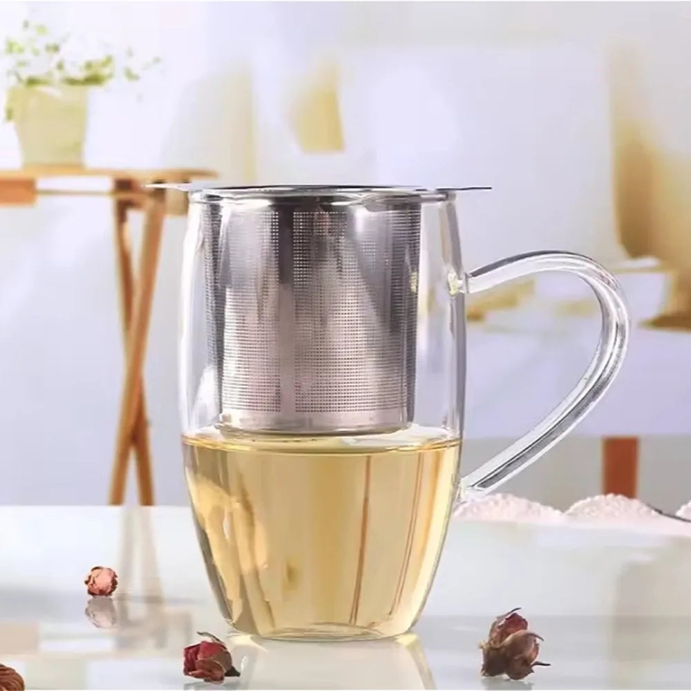 Edelstahl Teefilter Ei mit Löffel für losen Tee Kaffee Kräuter