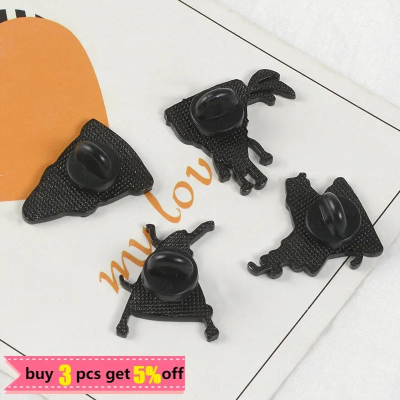 Lustige Pizza Mann Emaille Pin Brosche für Kleidung & Taschen