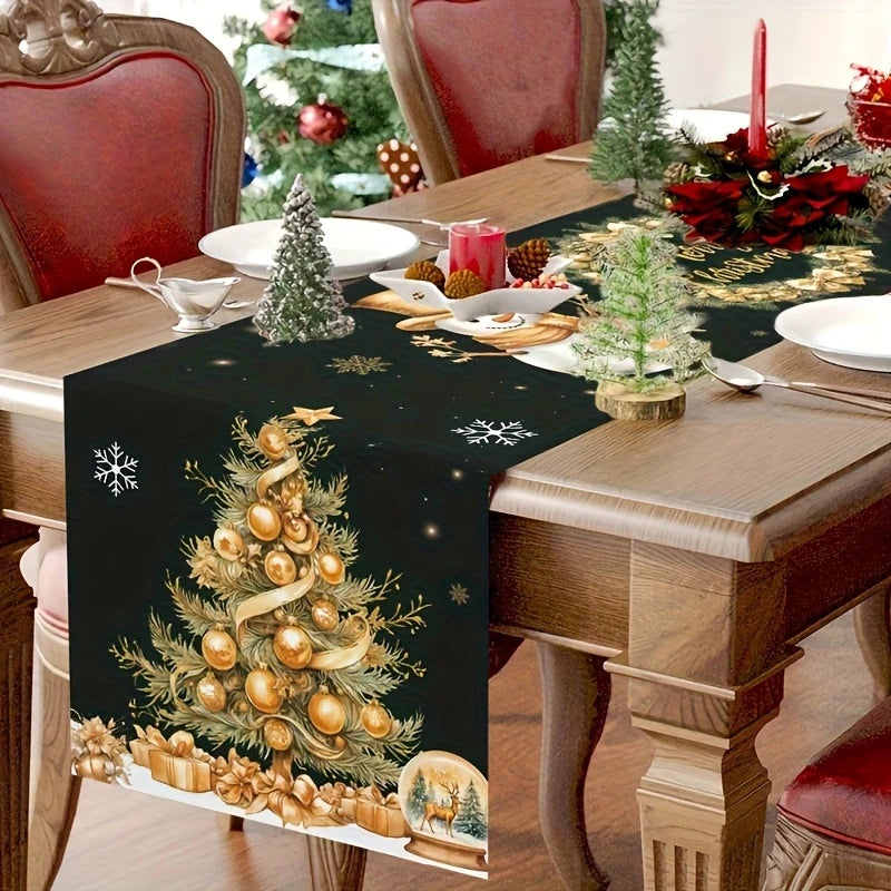 Weihnachtlicher Tischläufer aus Polyester für festliche Anlässe