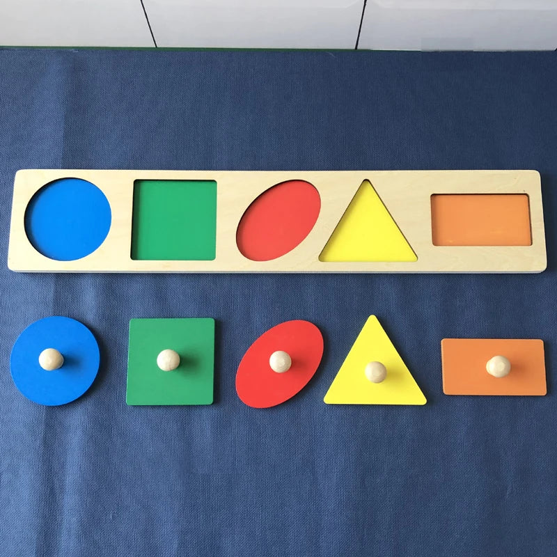 Montessori Holzpuzzle Formen Lernspielzeug für Kleinkinder