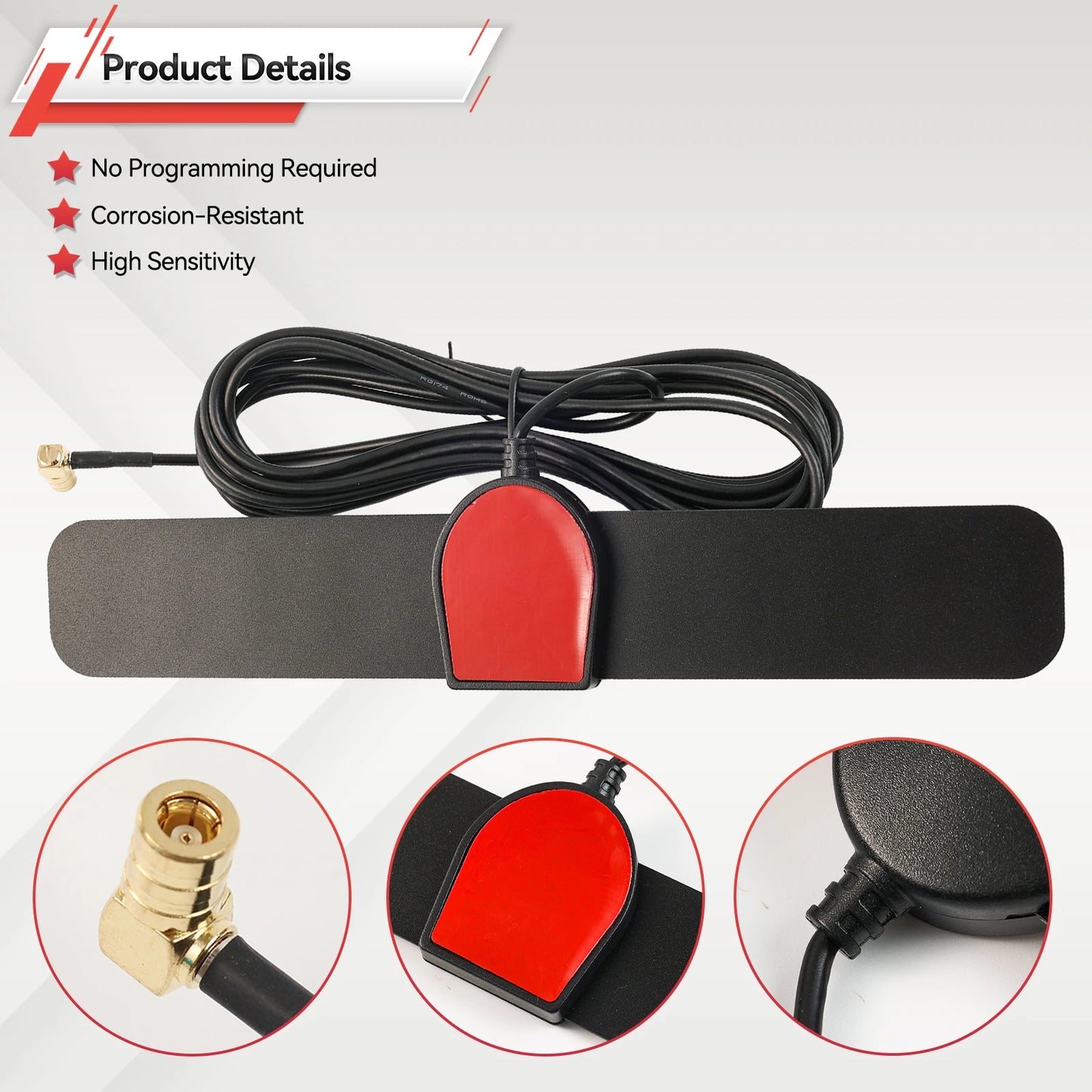 Universal Auto DAB+ FM Antenne Glasmontage für verbesserten Empfang