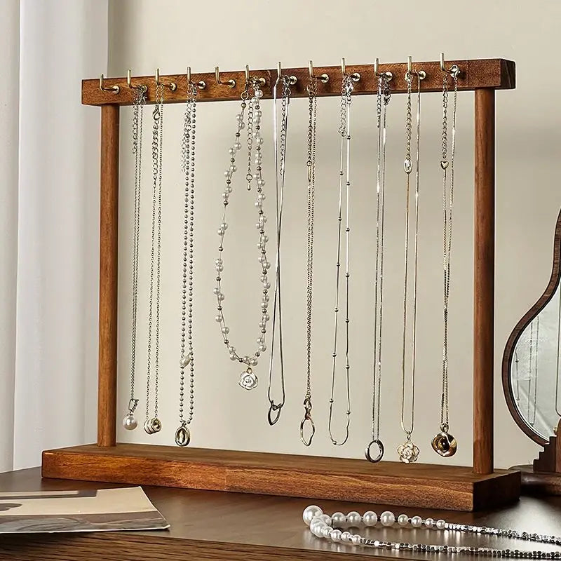 Massivholz Schmuck Organizer Display für Ketten Ohrringe Armbänder