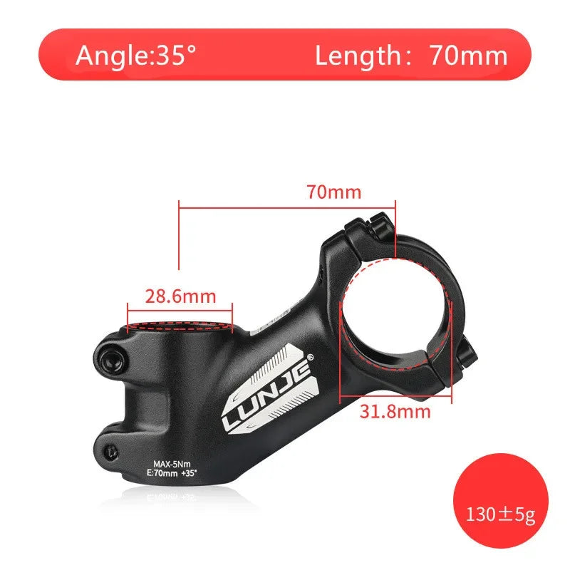 Ultraleichter Fahrradvorbau 17 Grad Aluminiumlegierung 31,8 mm MTB Rennrad