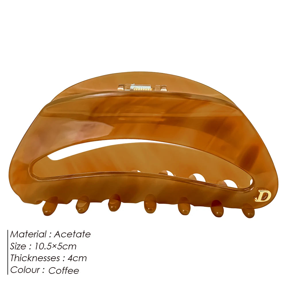 eManco Mehrfarbige Queen-Size-Haarspange für Dusche, Bad, elegante Mode, Haarschmuck, Acetat, glatte Blumenmuster