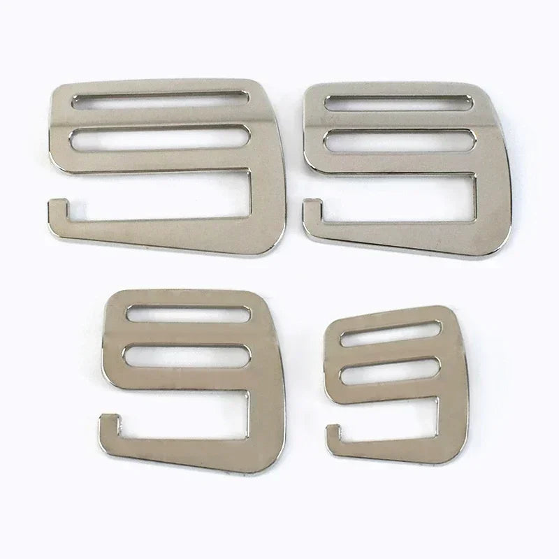 Metall G-Haken Schnalle 19-38 mm für Tasche Gürtel mit Tri Glide Slider