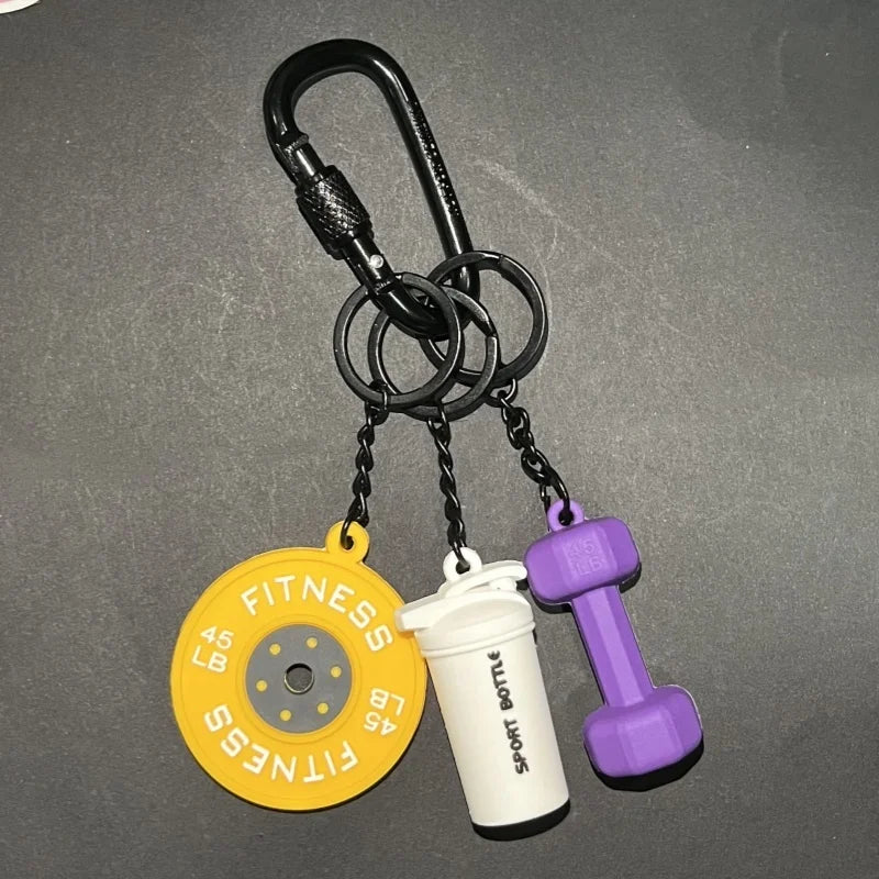 Sportlicher DIY Hantel Schlüsselanhänger Rucksack-Anhänger Geschenk Set