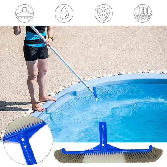 Effektive Poolreinigung: Langlebige Schwimmbadbürste mit 45° Winkel, Nylonborsten