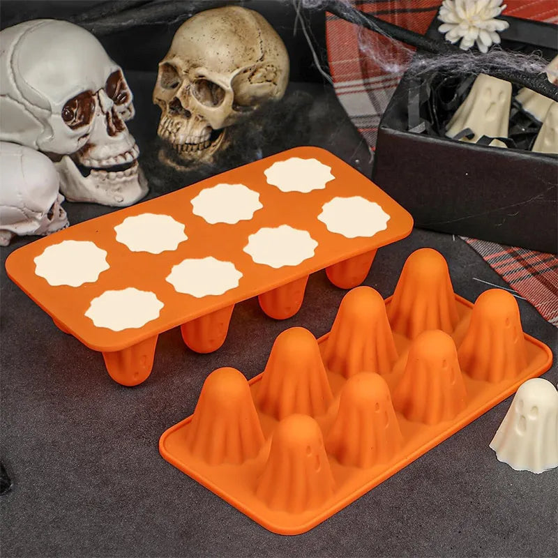 Halloween Silikon Backform Gespenst Flexibel für Kuchen Schokolade Süßigkeiten
