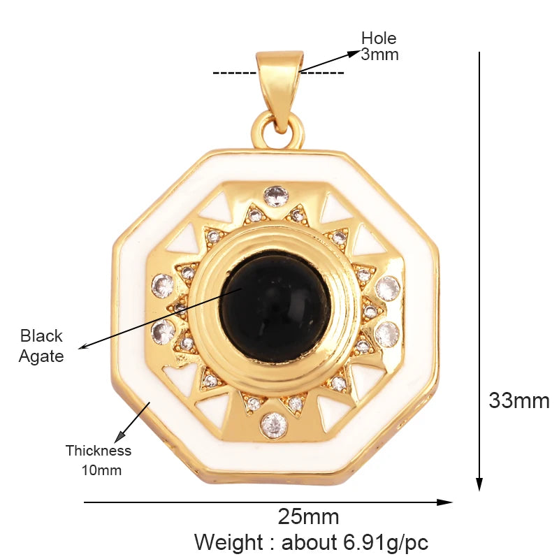 Eleganter Anhänger im antiken Gold Design als Schmuckzubehör-Yabubestshop