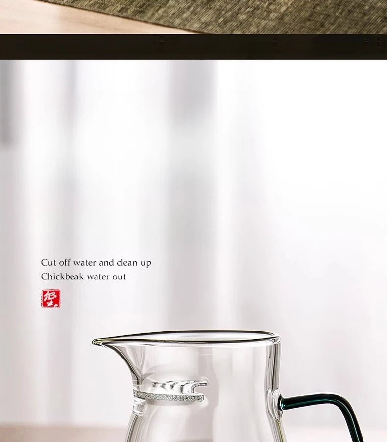 GIANXI Glas Teekanne mit Halbmond Filter und Keramik Heizung