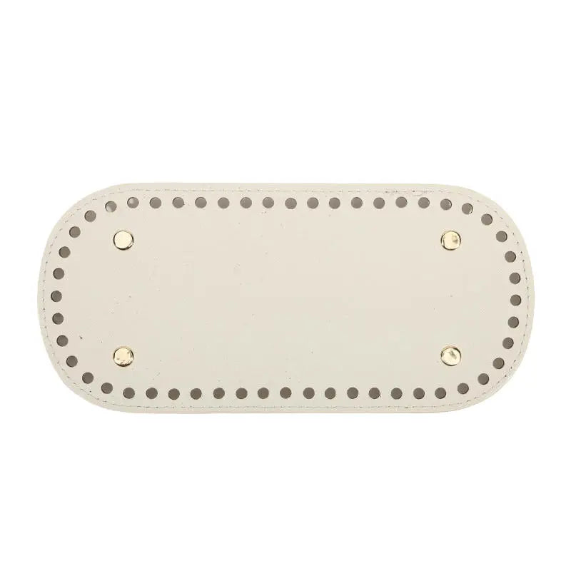PU Leder Taschenboden 21,5x10cm für Gestrickte Taschen, mit Löchern