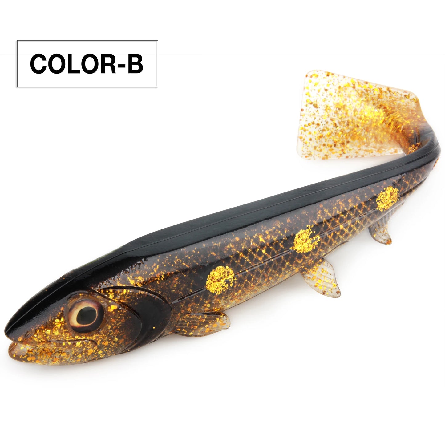 Quadratischer Silikon-Swimbait 14-18 cm für Meeres- und Süßwasserfischen