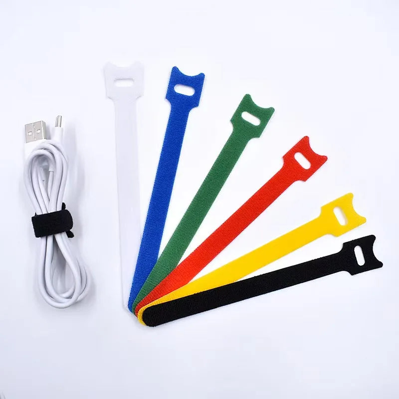 50er Kabelbinder Klettverschluss Nylon – Kabelorganizer für TV & Computer-Yabubest - Home & More