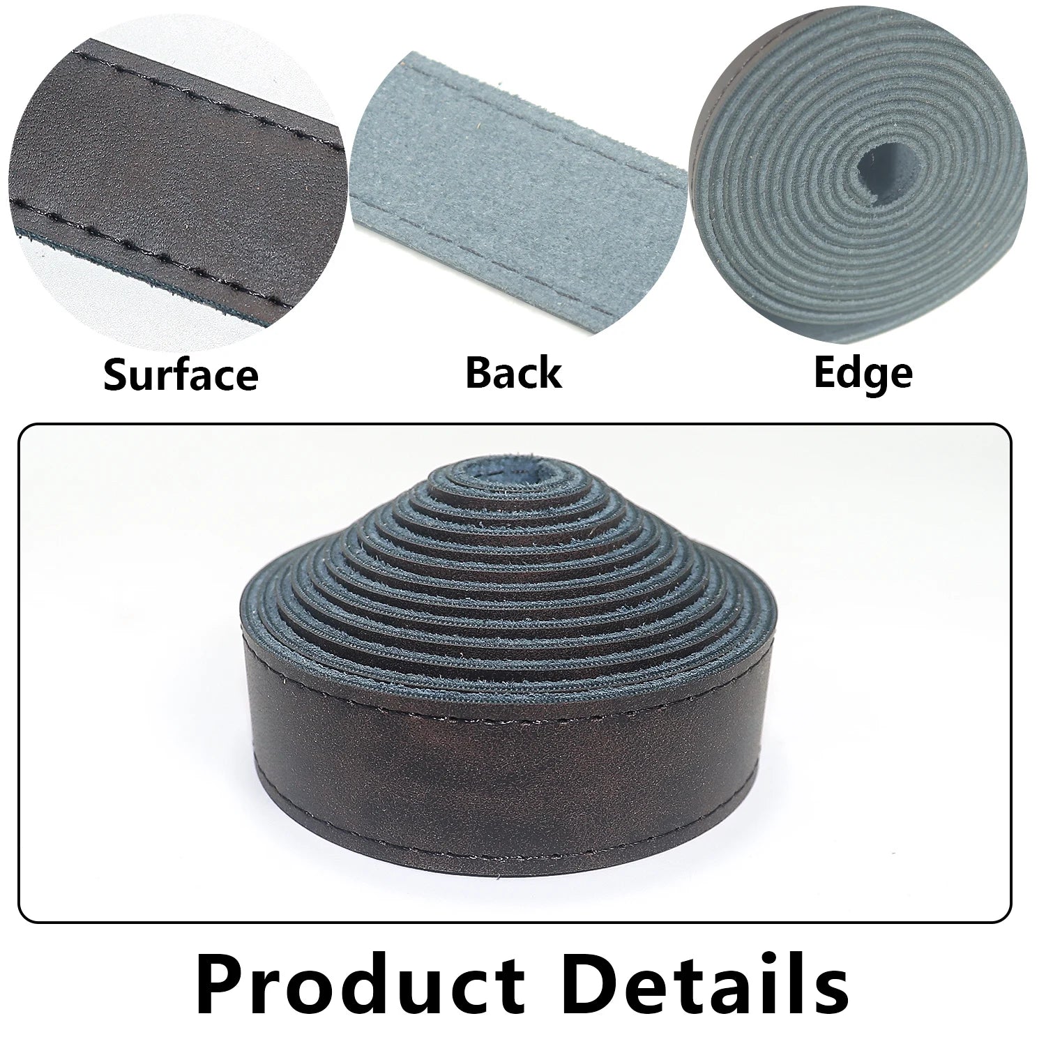 2,5x200cm Verdicktes Crazy Horse Lederband aus Kunstleder-Yabubest - Home & More