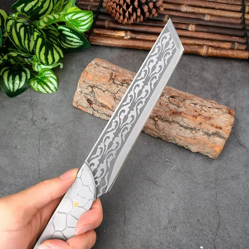 Handgeschmiedetes Küchenmesser Aus Edelstahl Für Präzises Schneiden