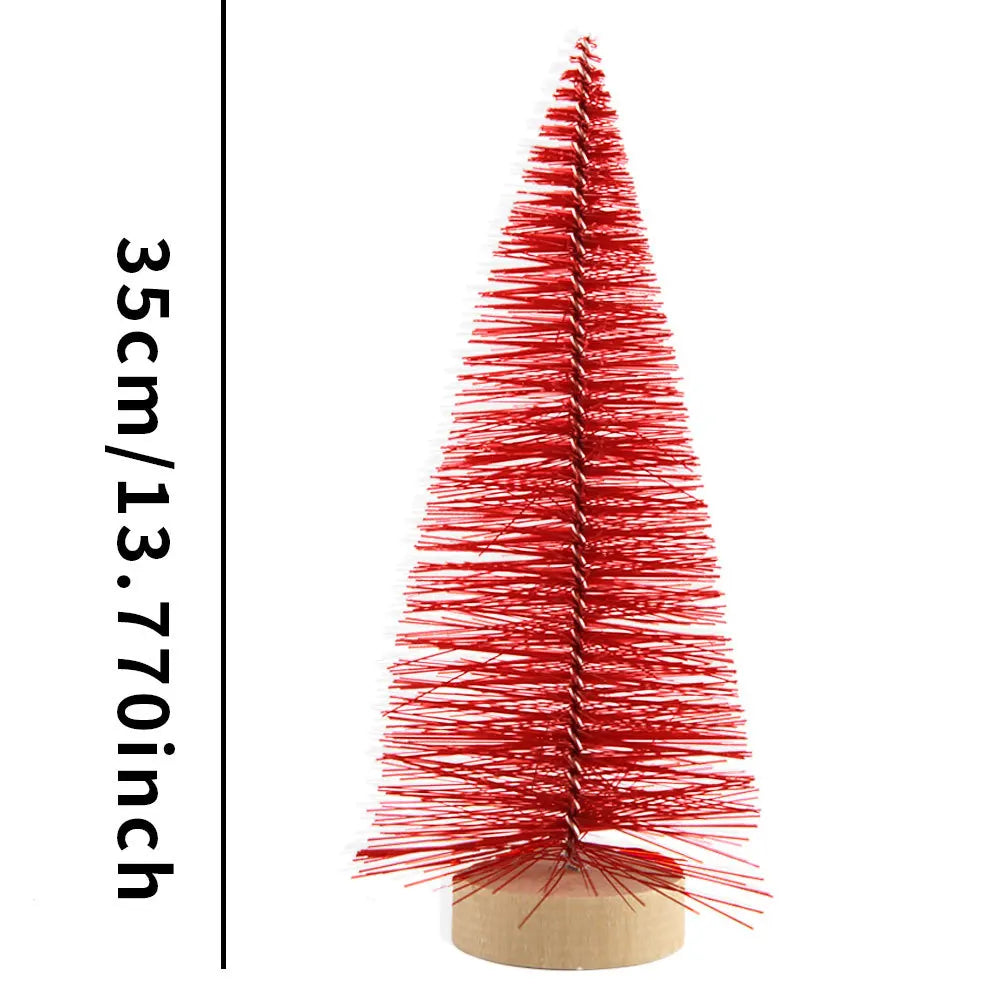 Mini-Weihnachtsbäume und Flaschenbäume für festliche Tischdekoration