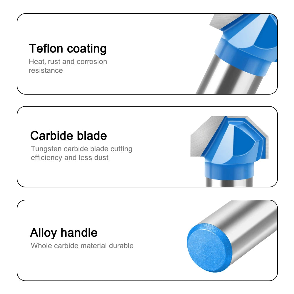 1/2 Schaft V-förmiger Fräser Router Bit für präzise Holzbearbeitung