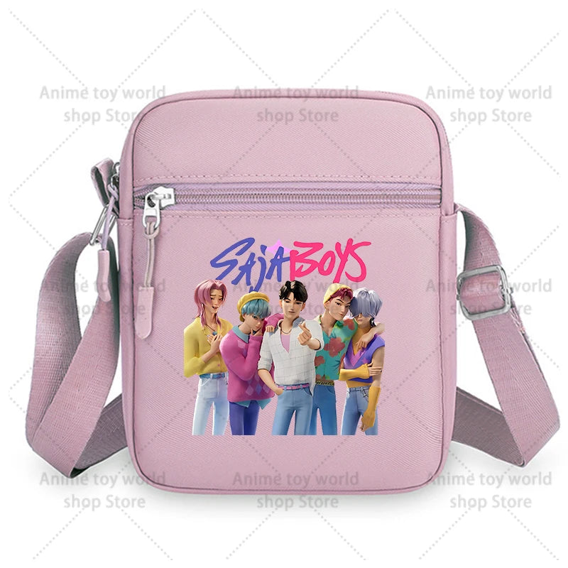 Kompakte Umhängetasche aus Nylon mit trendigem Anime Motiv für Mädchen