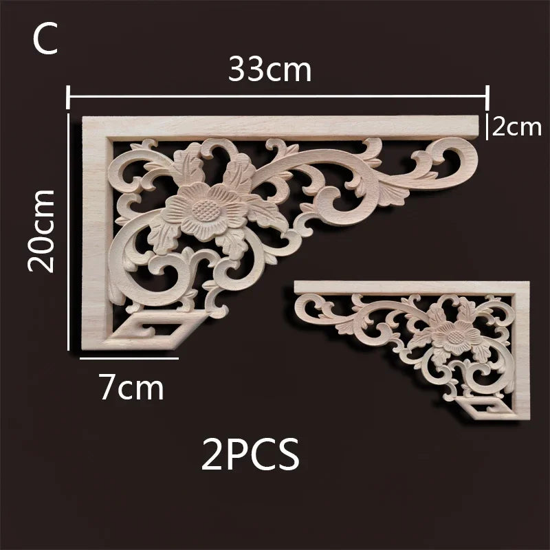 Exklusive Holz Eckverbindung Onlay Applikation für Möbel & Heimdeko