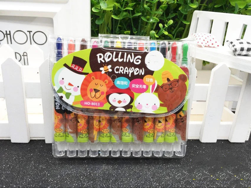 12-farbiger rotierender Buntstift Set für Zeichnung Skizze Ölgemälde