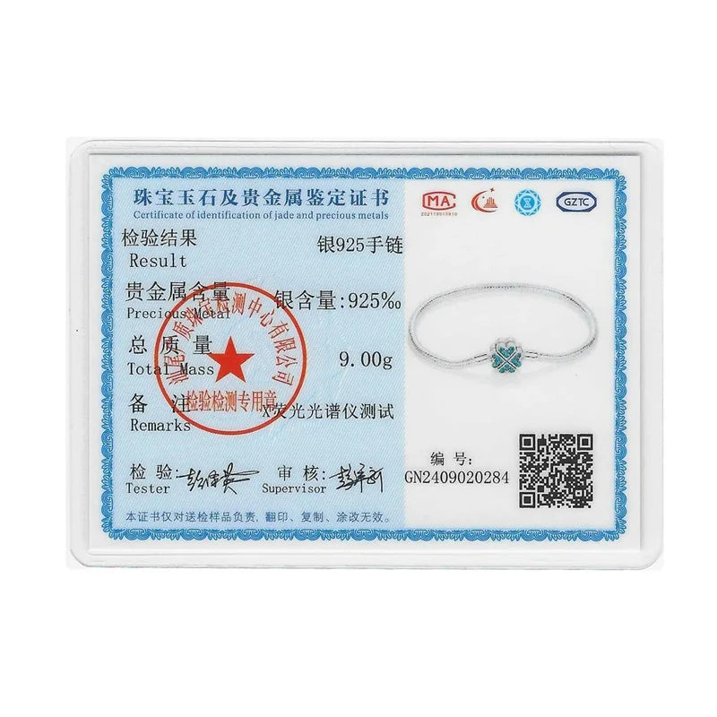 Armband Silber 925 mit Stern Mond Sonne und Grünem Zirkon Charm