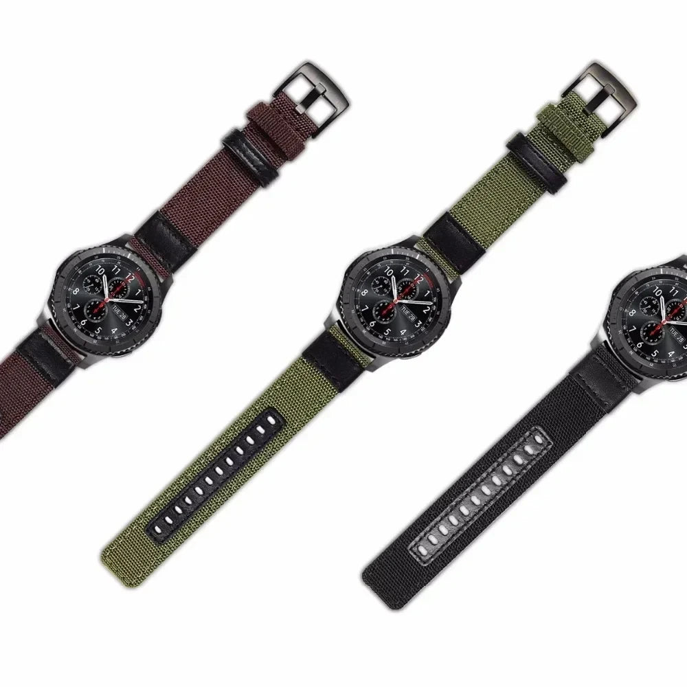 Nylon Sport-Uhrenarmband 18cm für diverse Smartwatch Modelle 20/22mm