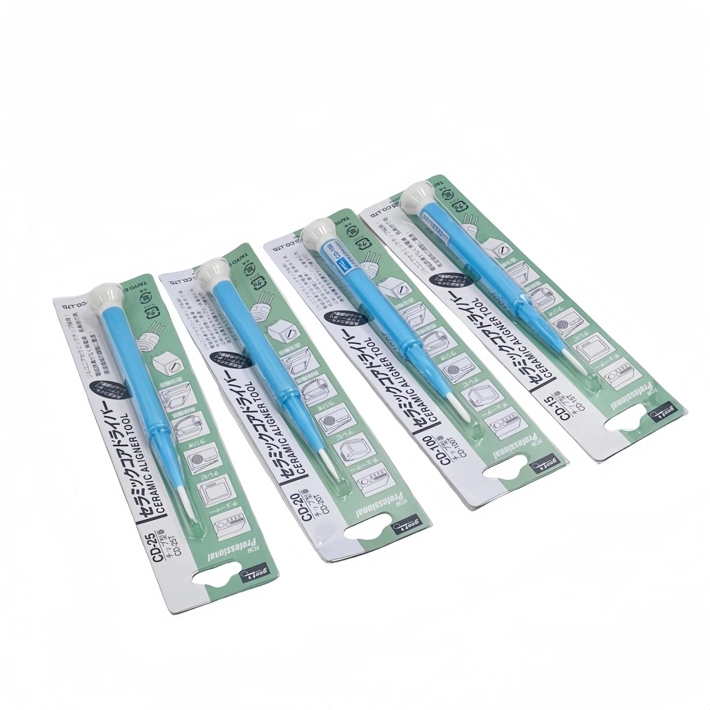 1/4-teiliges Keramik Kreuzschraubendreher-Set für Hochfrequenzeinstellungen