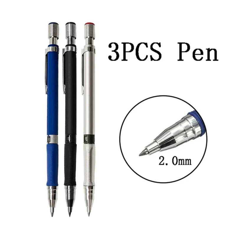 Druckbleistifte Set 2.0 mm für Skizzen und Studentenbedarf