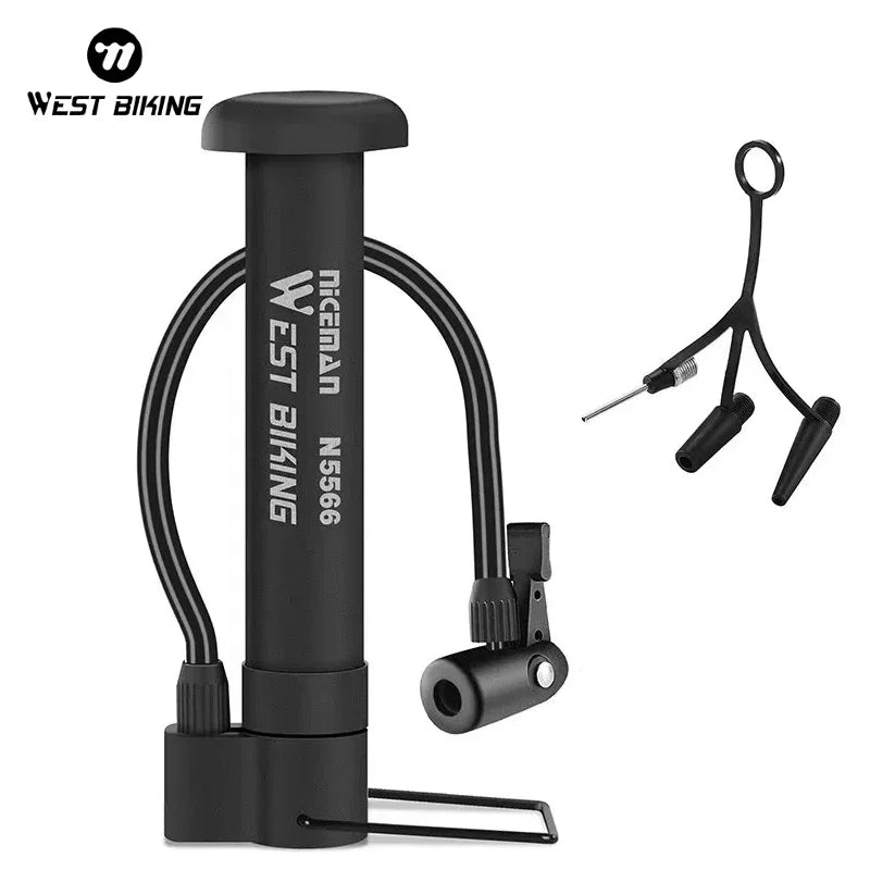 Manuelle Fahrradpumpe 80 PSI mit Schrader Ventil für MTB - Ballonreifen