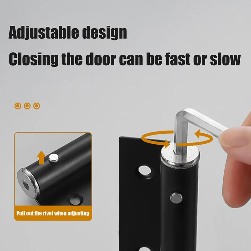 Leichter automatischer Türschließer aus Edelstahl mit Schraubenzubehör