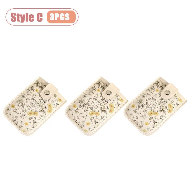 Kartenetui mit Vintage-Blumenmuster und mehreren Fächern für Damen