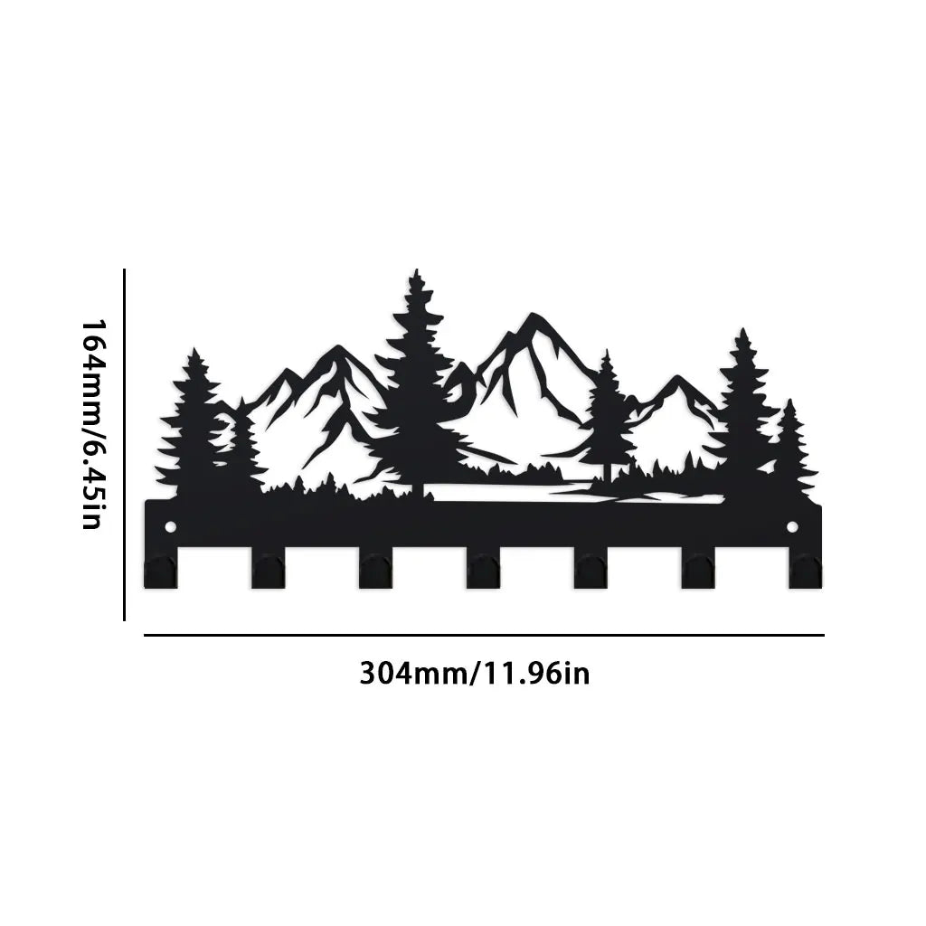 Metall Wandhaken Schlüsselhalter Waldform für Tür Flur Küche 1 Stück