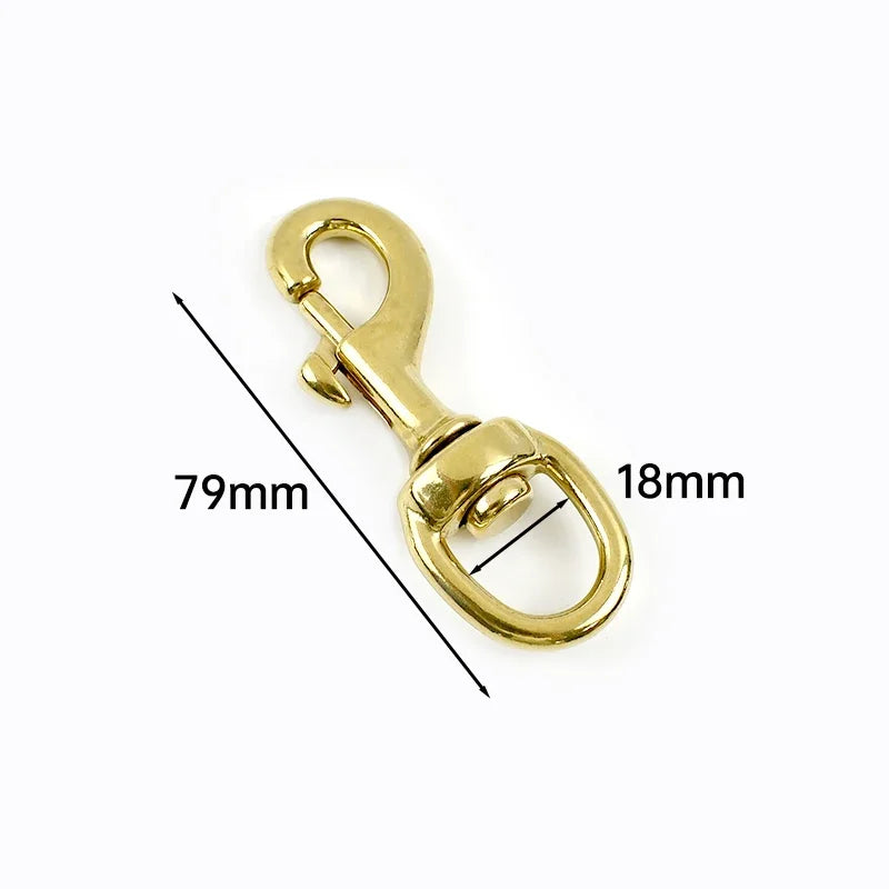 Massiver Messing Karabinerverschluss 10 30 mm drehbar für Taschen Gürtel
