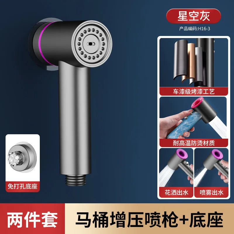 Handheld Bidet Sprayer Set 2 Modus Badezimmer Spritzpistole Wandmontage